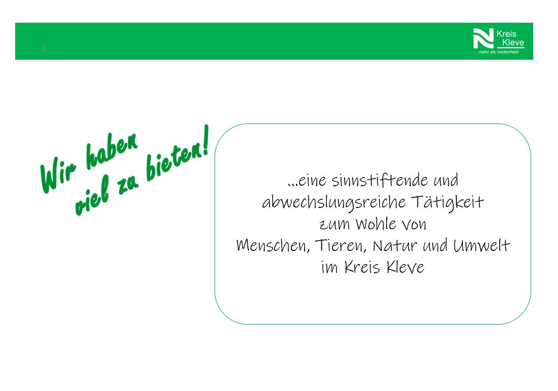 Wir haben viel zu bieten - Textbox sinnstiftende Tätigkeit