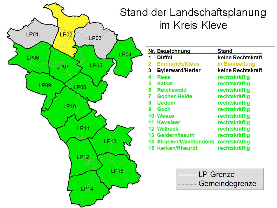 Karte Landschaftsplanung